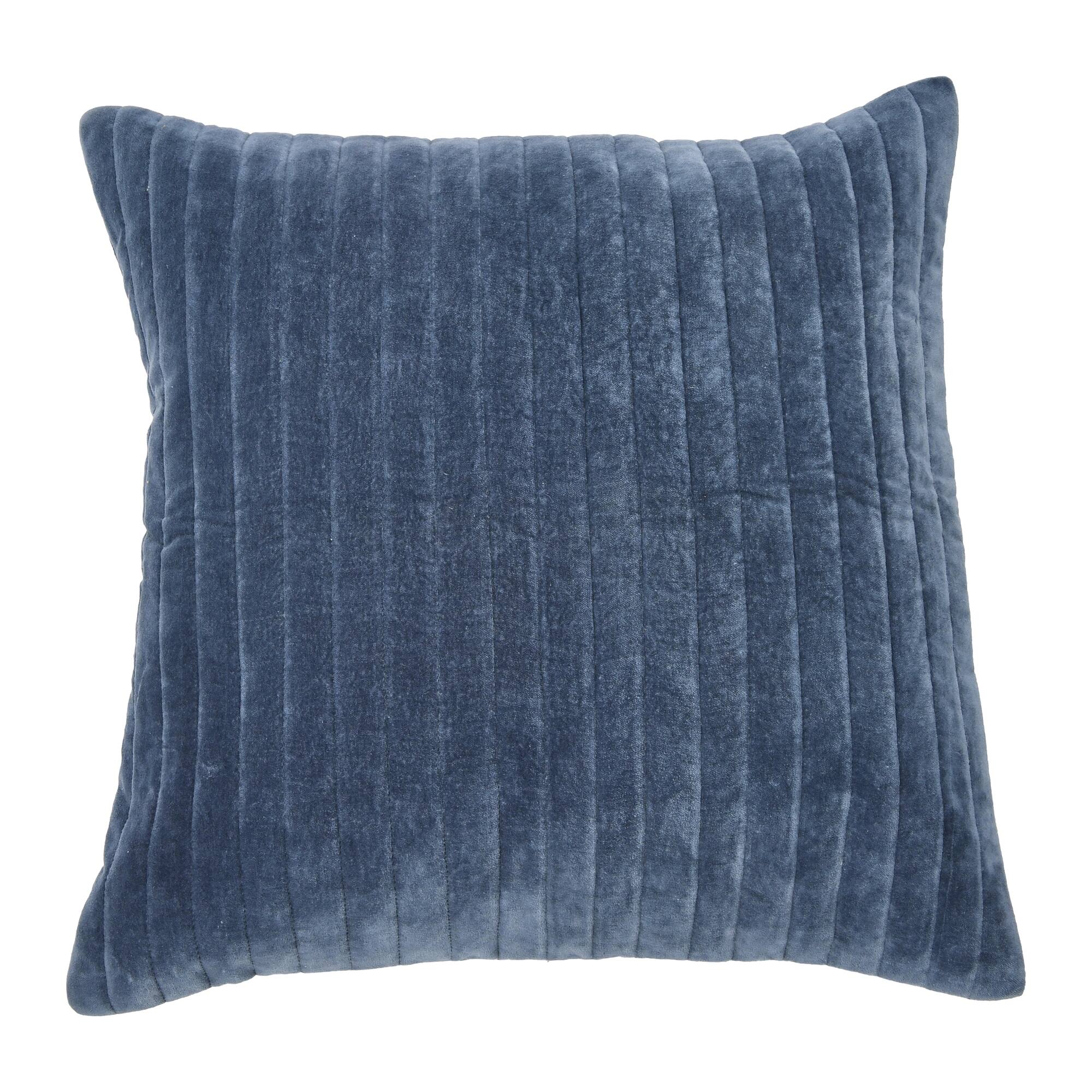 Hello Honey® 20" Square Quilted Velvet Pillow Cover with Channel Stitch